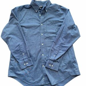 Lands' End Men’s XL Blue Oxford Button Down Shirt